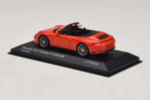 Porsche 911 991.2 Carrera 4 Cabriolet Orange Minichamps 1:43 410067231 Diecast - image 3 of 5