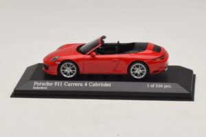 Porsche 911 991.2 Carrera 4 Cabriolet Red Minichamps 1:43 410067230 Diecast