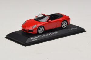 Porsche 911 991.2 Carrera 4 Cabriolet Red Minichamps 1:43 410067230 Diecast - image 2 of 5