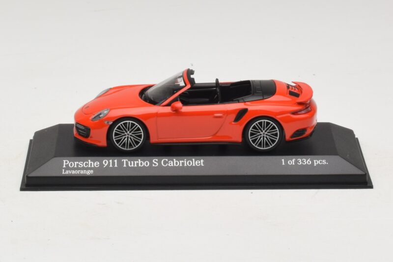 Porsche 911 991 Turbo S Cabriolet Orange Minichamps 1:43 410067181 Diecast