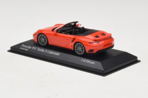 Porsche 911 991 Turbo S Cabriolet Orange Minichamps 1:43 410067181 Diecast - image 3 of 5