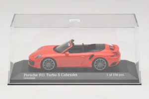 Porsche 911 991 Turbo S Cabriolet Orange Minichamps 1:43 410067181 Diecast - image 4 of 5