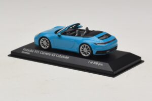 Porsche 911 992 Carrera 4S Cabriolet Blue Minichamps 1:43 410069332 Diecast - image 3 of 5
