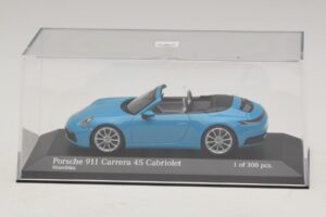 Porsche 911 992 Carrera 4S Cabriolet Blue Minichamps 1:43 410069332 Diecast - image 4 of 5