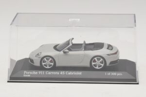Porsche 911 992 Carrera 4S Cabriolet Grey Minichamps 1:43 410069331 Diecast - image 4 of 5