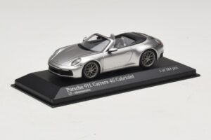Porsche 911 992 Carrera 4S Cabriolet Silver Minichamps 1:43 410069330 Diecast - image 2 of 5