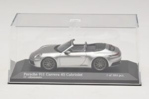 Porsche 911 992 Carrera 4S Cabriolet Silver Minichamps 1:43 410069330 Diecast - image 4 of 5
