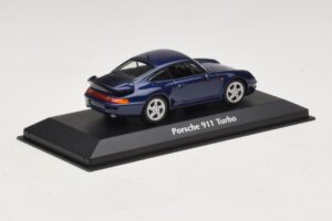 Porsche 911 993 Turbo Blue Metallic Maxichamps 1:43 940069201 Diecast - image 2 of 5