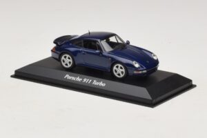 Porsche 911 993 Turbo Blue Metallic Maxichamps 1:43 940069201 Diecast - image 3 of 5