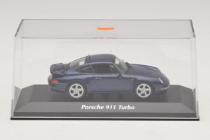 Porsche 911 993 Turbo Blue Metallic Maxichamps 1:43 940069201 Diecast - image 5 of 5