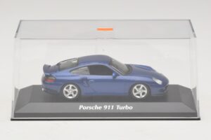 Porsche 911 996 Turbo Blue Metallic Maxichamps 1:43 940069301 Diecast - image 4 of 5