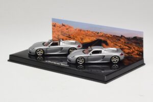 Porsche Carrera GT Spider & Coupe Set Silver Minichamps 1:43 WAP02010314 Diecast - image 3 of 5
