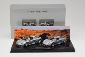 Porsche Carrera GT Spider & Coupe Set Silver Minichamps 1:43 WAP02010314 Diecast - image 5 of 5