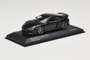 Porsche Cayman GT4 981 Black Metallic Minichamps 1:43 410066121 Diecast - image 2 of 5