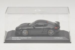 Porsche Cayman GT4 981 Black Metallic Minichamps 1:43 410066121 Diecast - image 4 of 5