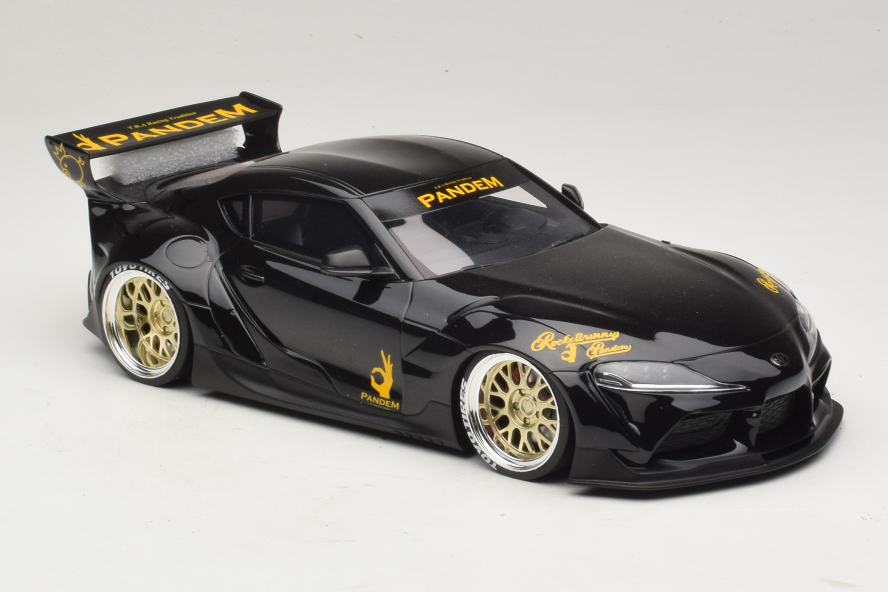 TopSpeed Toyota GR Supra A90 Pandem 1:18 Black Resin