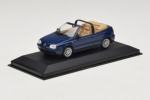 Volkswagen Golf Mk4 Cabriolet Blue Dealer Edition Minichamps 1:43 GOLF005 Diecast - image 2 of 5